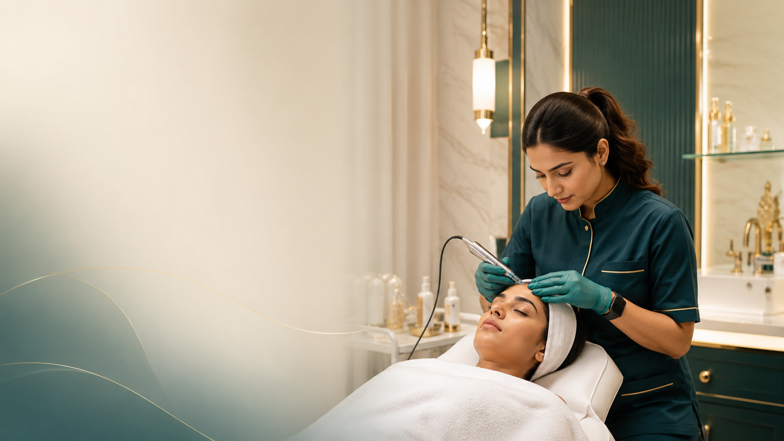Advanced skin treatment in a premium aesthetics clinic